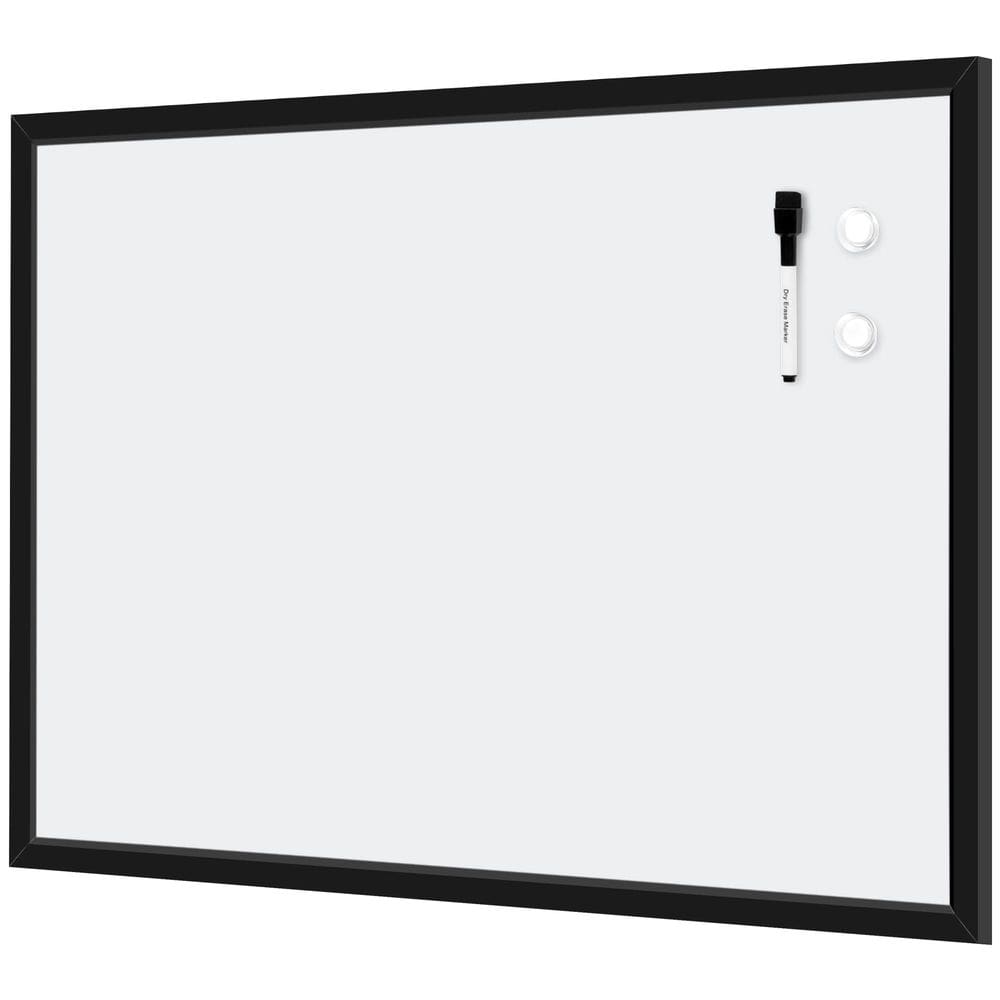 Quadro branco magnético apagável a seco Amazon Basics 90x60 cm preto