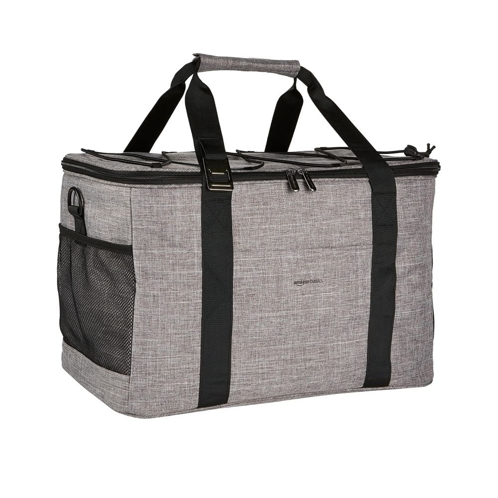 Bolsa térmica Amazon Basics Soft Isolated, 50 latas, com capacidade para 50 latas, cinza