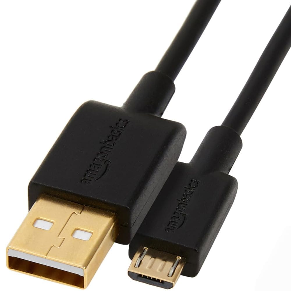 Cabo de carregamento Amazon Basics USB-A para Micro USB 2.0, 3 m, pacote com 5
