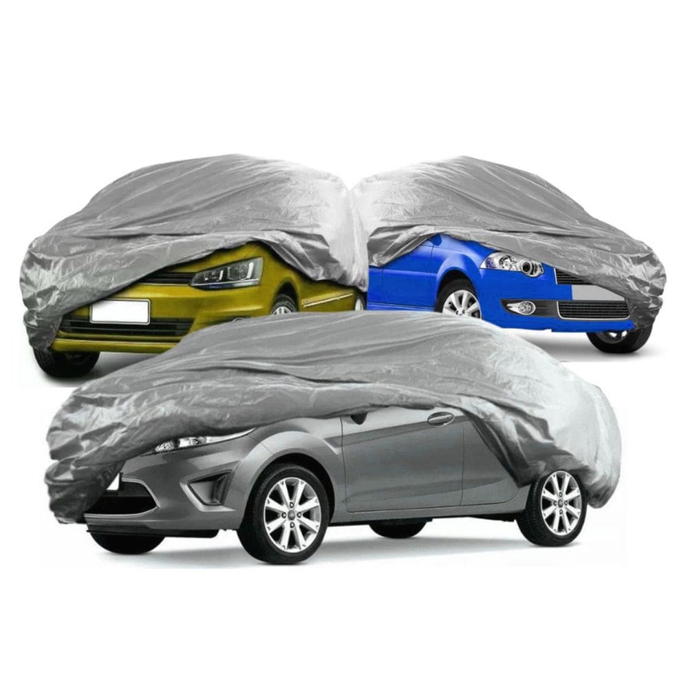 Capa Impermeável Proteção Carro Sol Chuva 580x175cm Cinza