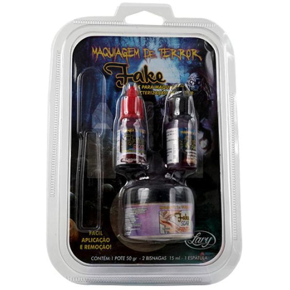 Kit Maquiagem E Caracterização De Terror Rostinho Pintado