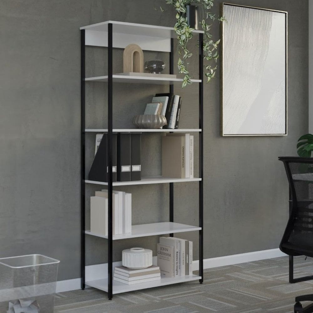 Torre com Estrutura em Aço para Escritório Design Moderno Branco/Preto