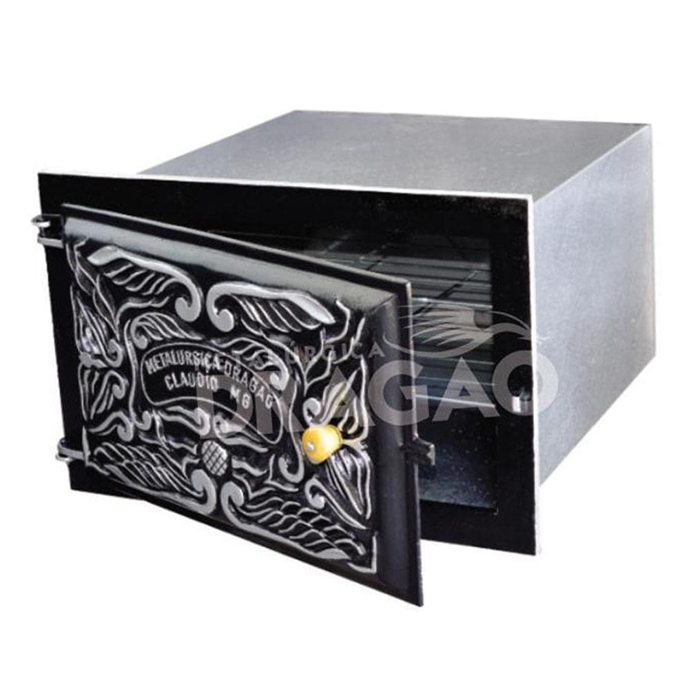 Forno Fogão A Lenha Frente De Alumínio 28X45X50Cm N°8 Dragão