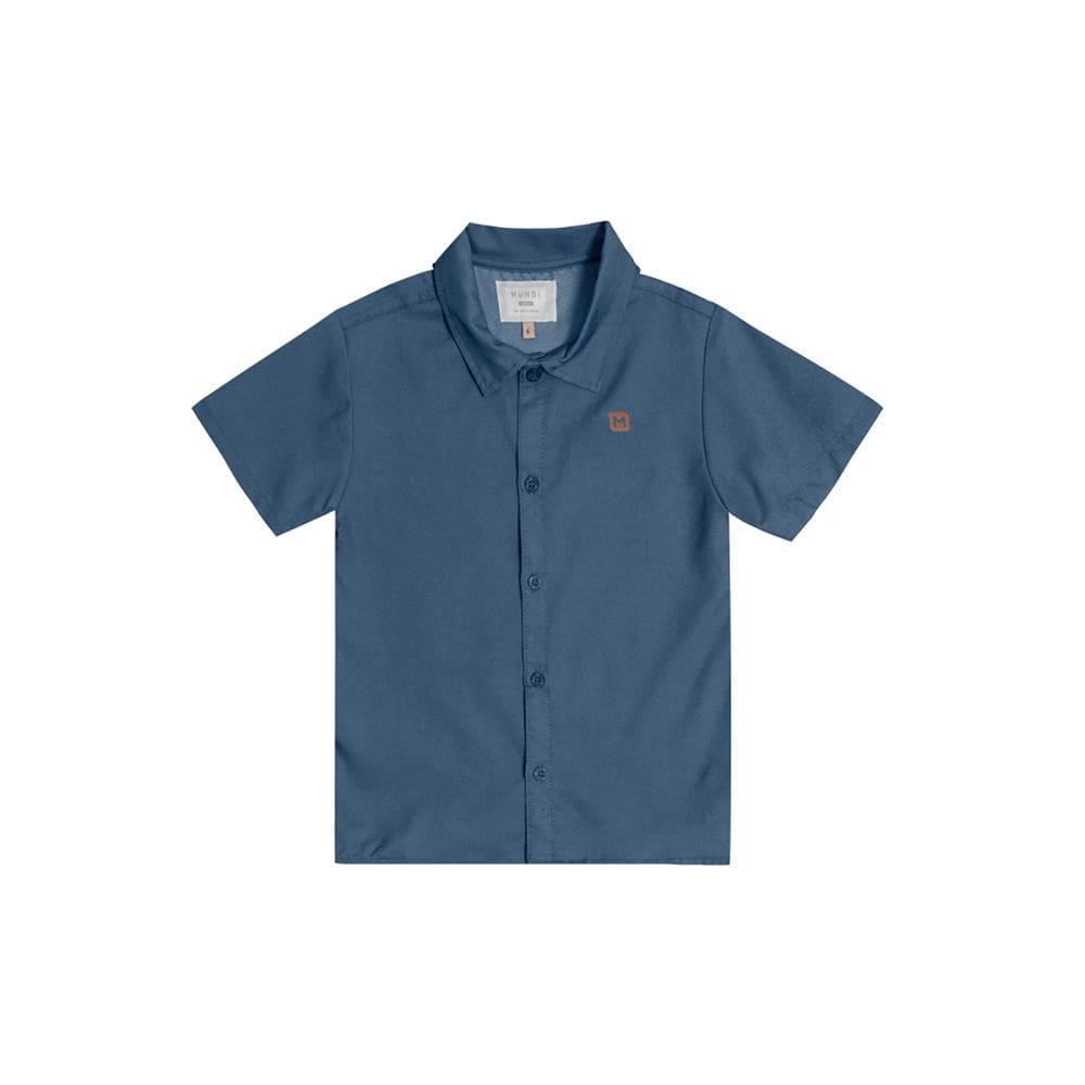 Camisa infantil menino denim Mundi