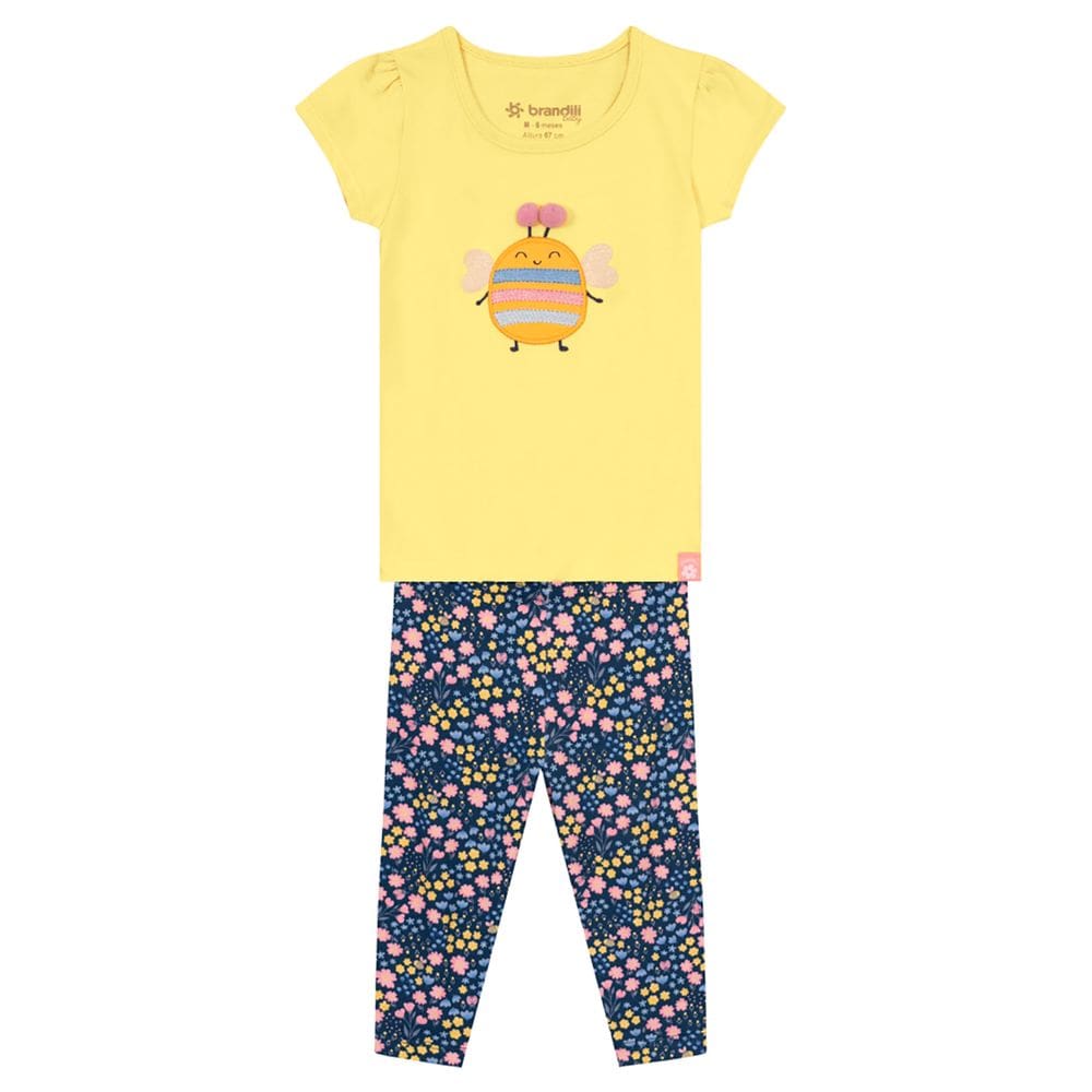 Conjunto bebê menina de abelhinha Brandili Baby