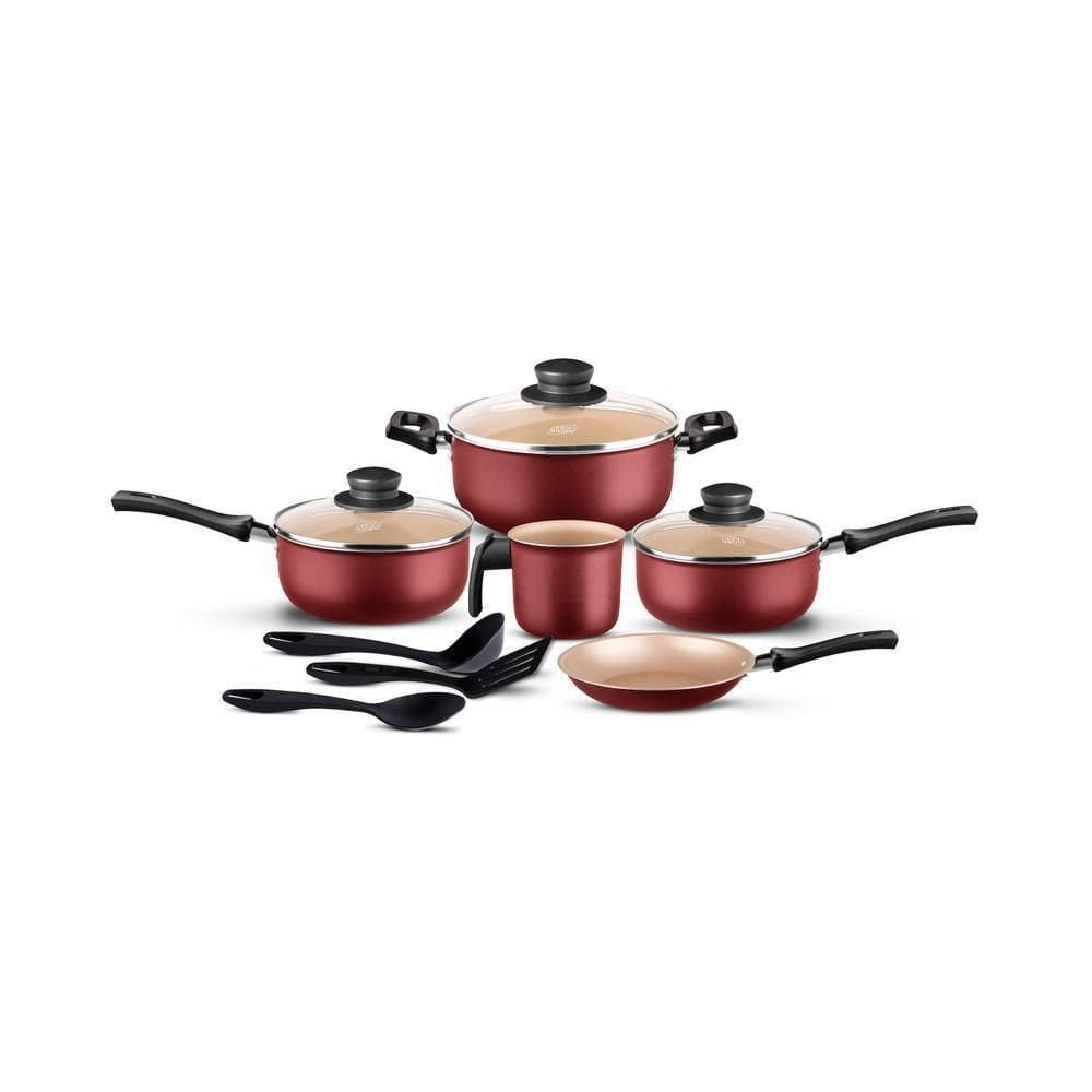 Conjunto De Panelas Com Utensílios Mta Seletta 8 Peças