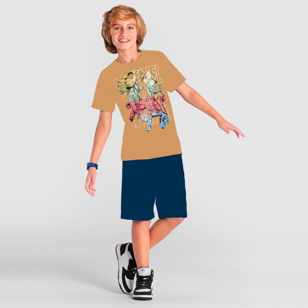 Camiseta infantil menino dos vingadores Brandili