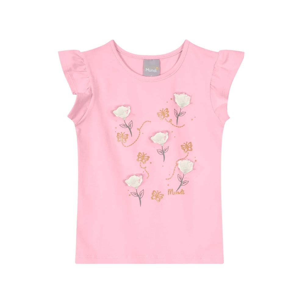 Blusa infantil menina em cotton Mundi