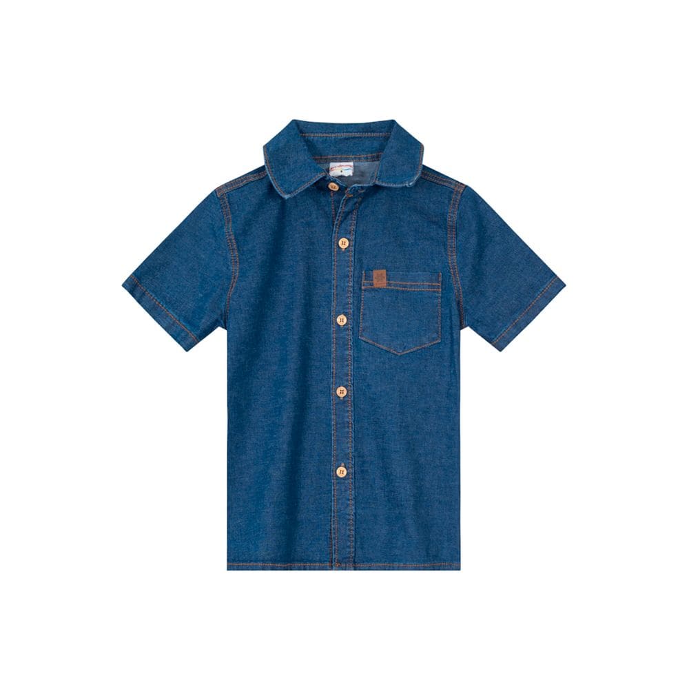 Camisa jeans infantil menino Brandili