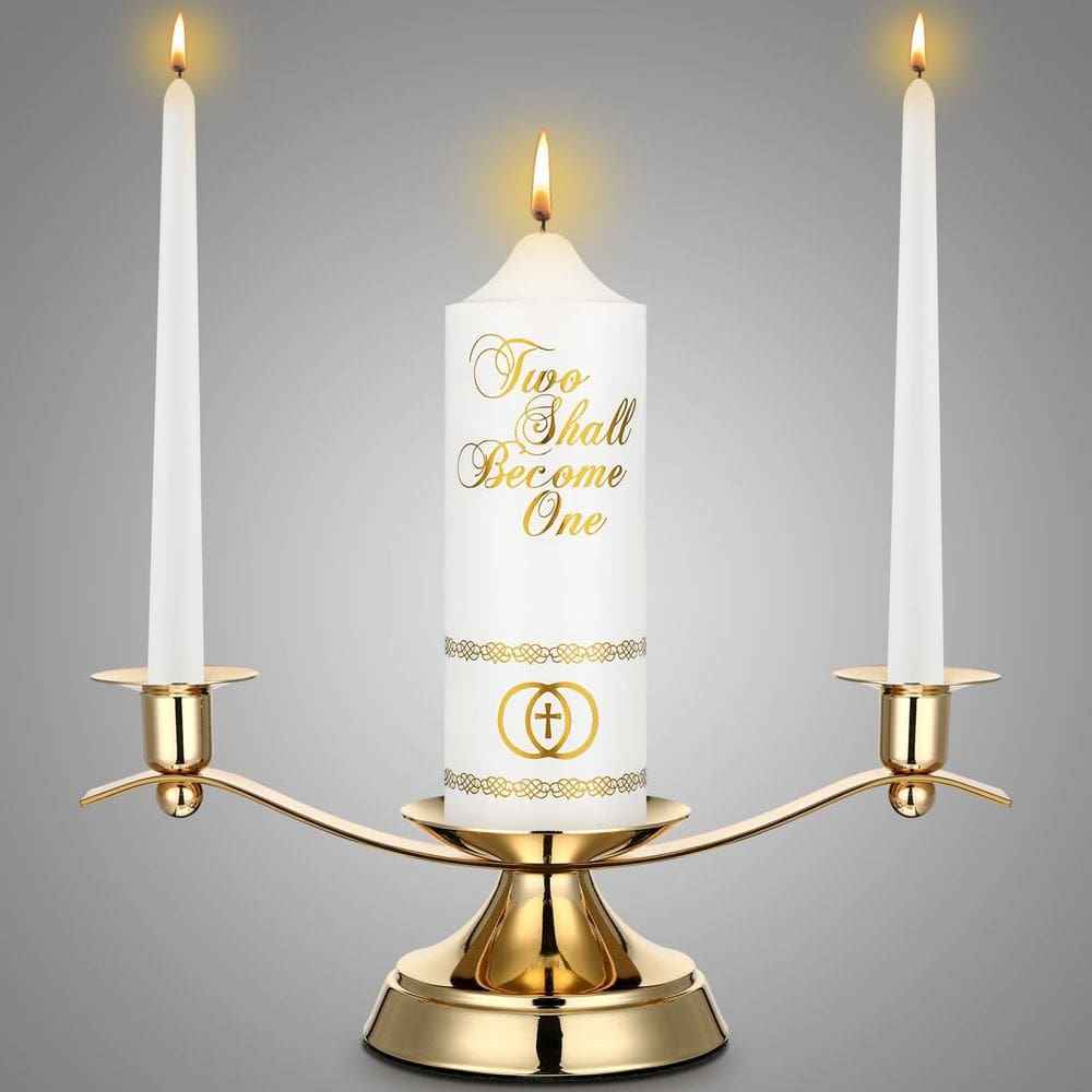Conjunto de velas Unity Irenare para cerimônia de casamento com suporte