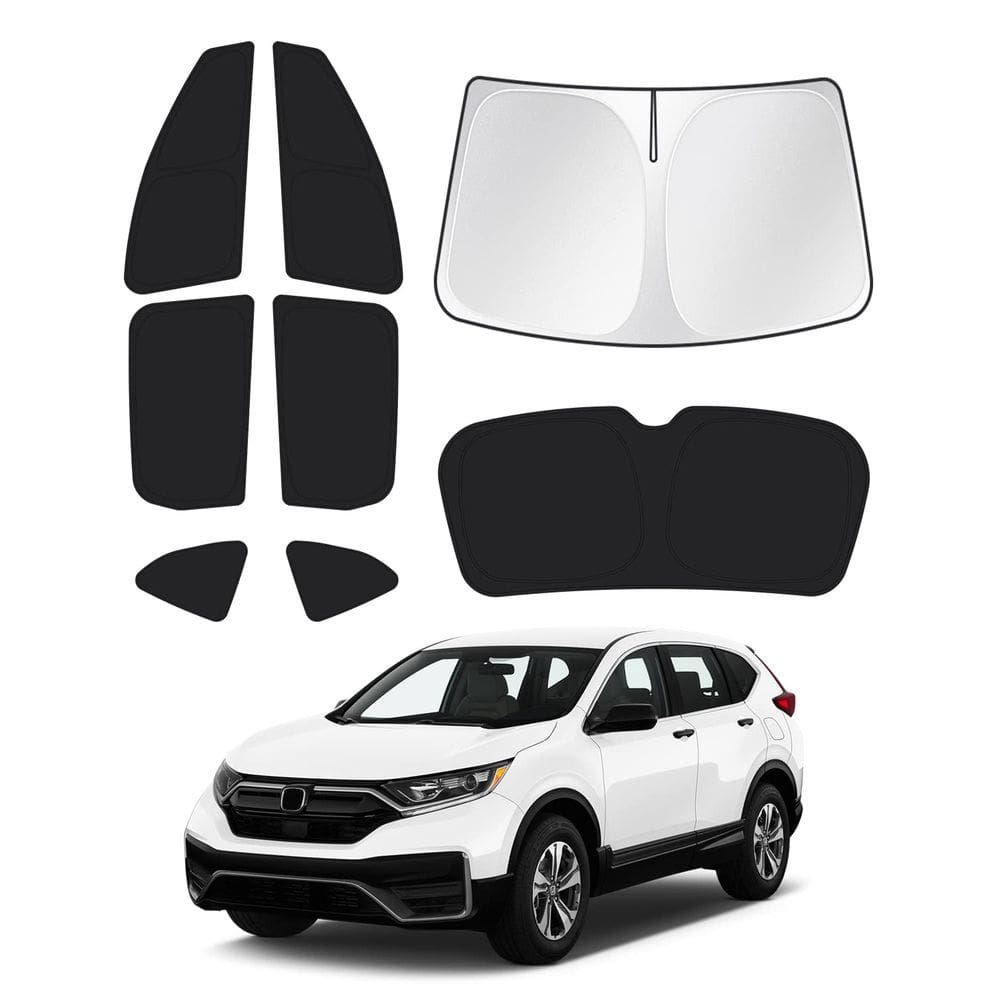 Vela Sun Shade Set para Honda CRV 2017-2022 com 8 peças pretas