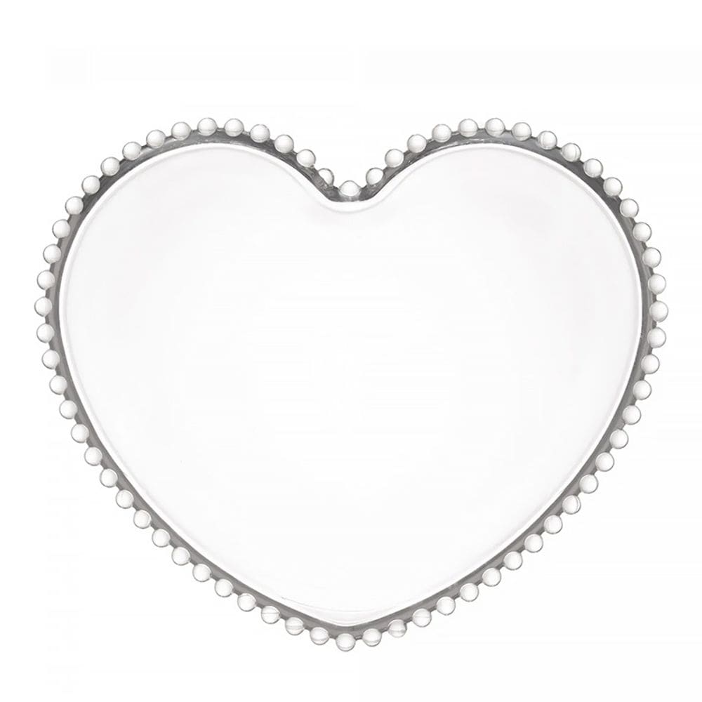 Prato de Cristal Coração M Pearl 25x22x2cm 28373 - Wolff