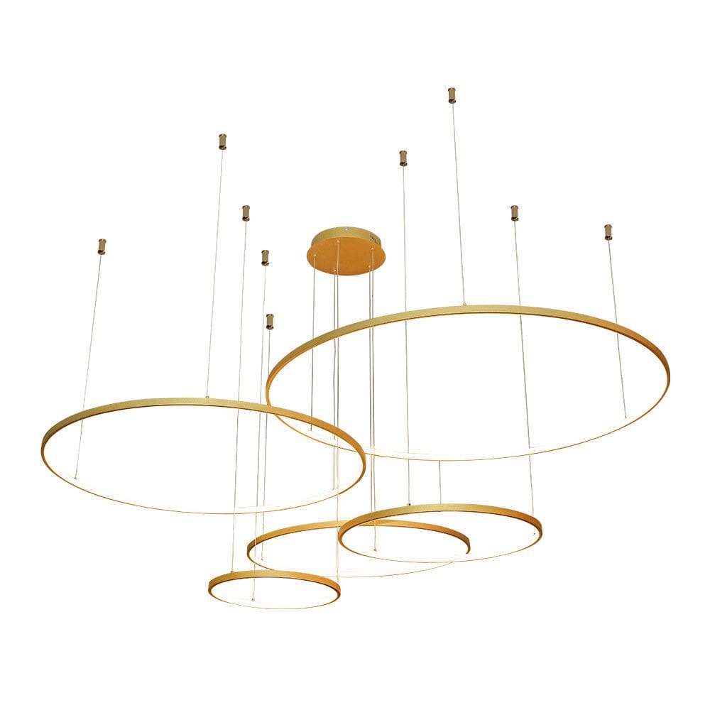 Lustre Pendente Sindora QD05366 Dourado Led Bivolt
