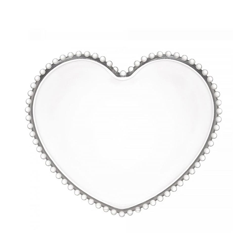 Prato de Cristal Coração P Pearl 20x17x2cm 28372 - Wolff