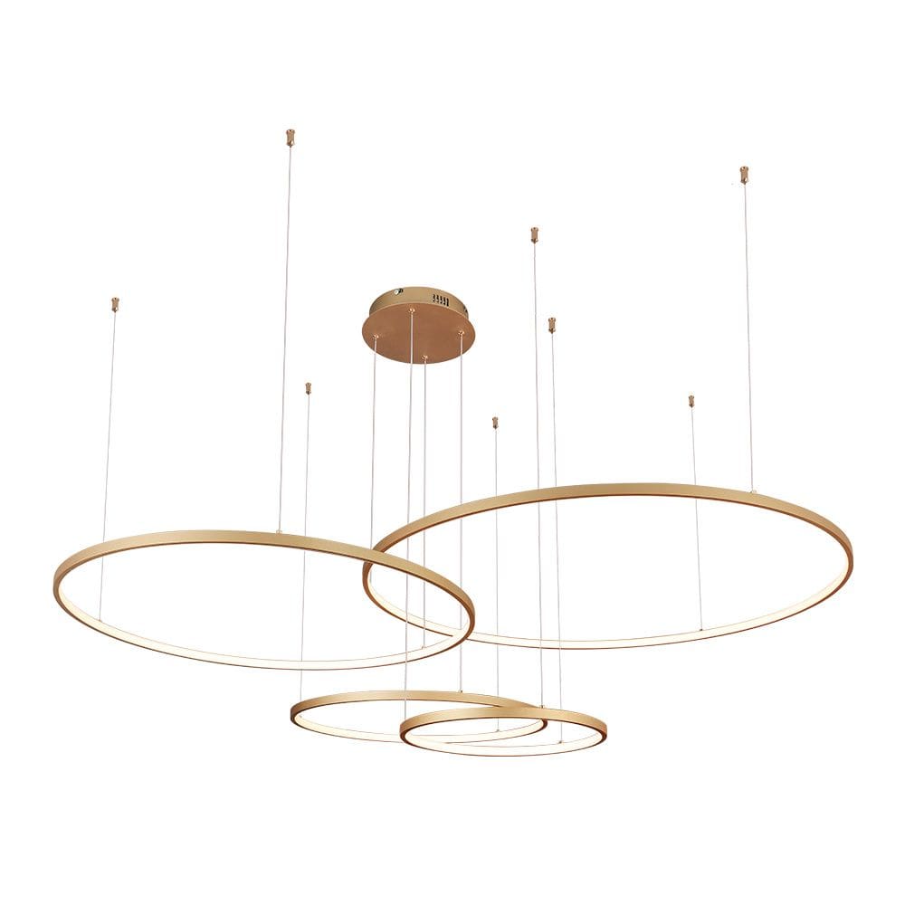 Lustre Pendente Sindora QD05364 Dourado Led Bivolt