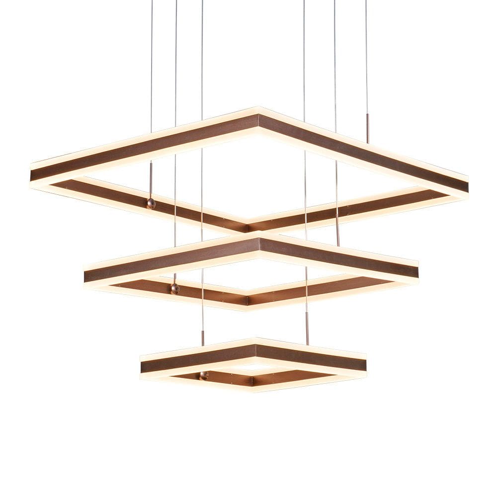 Lustre Pendente Sindora DCD03049 Marrom Led Bivolt