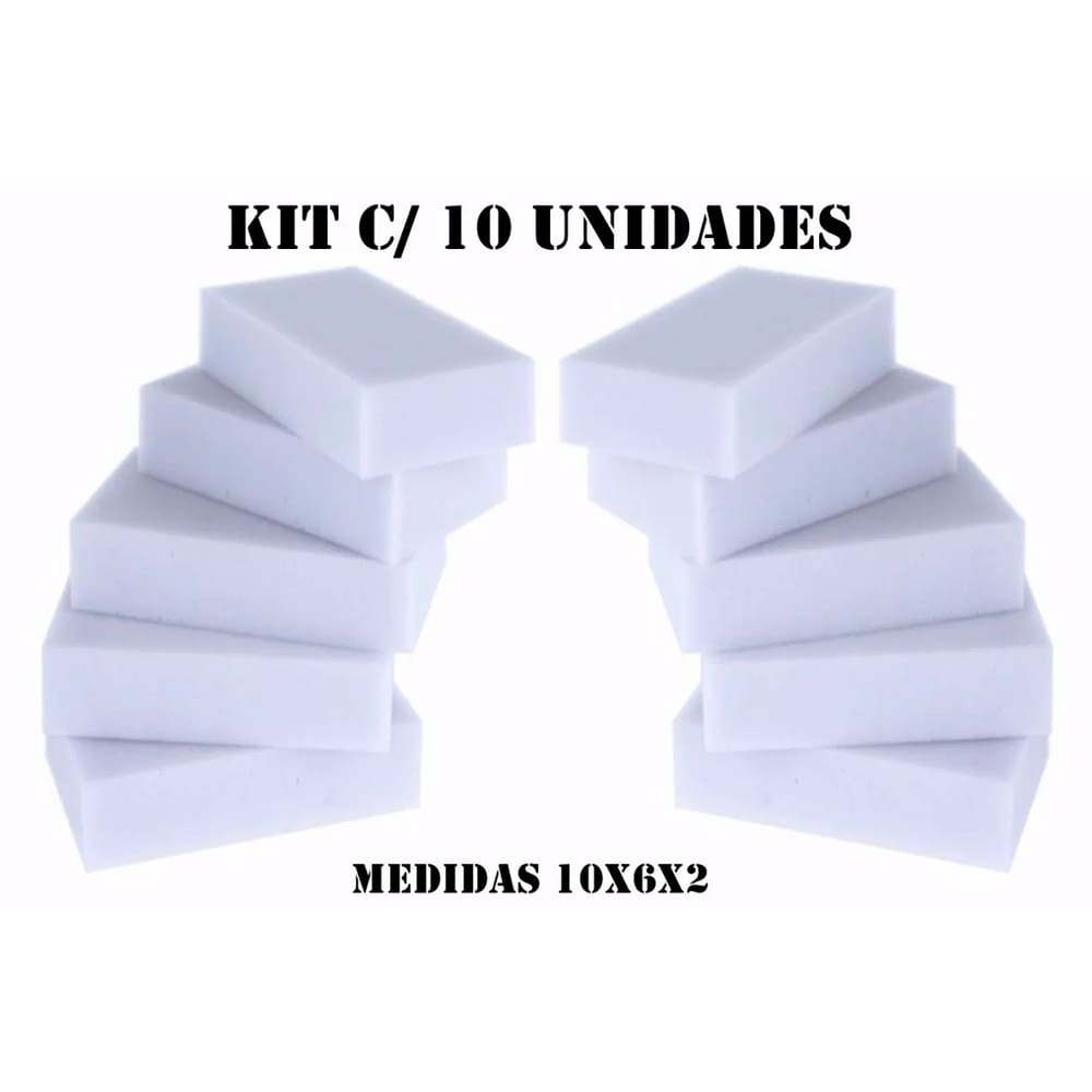 Kit 10 Esponjas Mágica – Magic Sponge Melanina