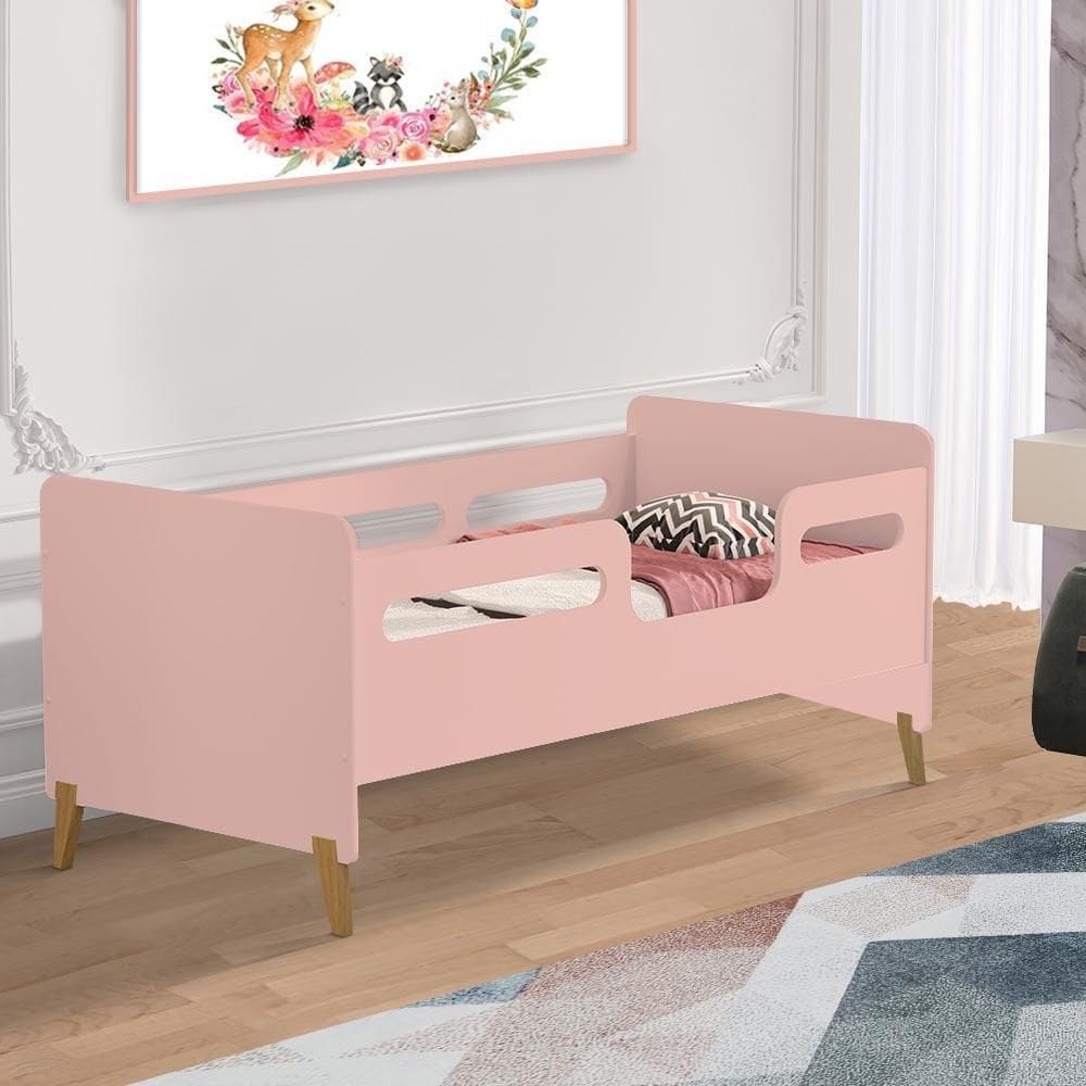 Mini Cama Infantil Com Grades De Proteção Cecília Shop JM