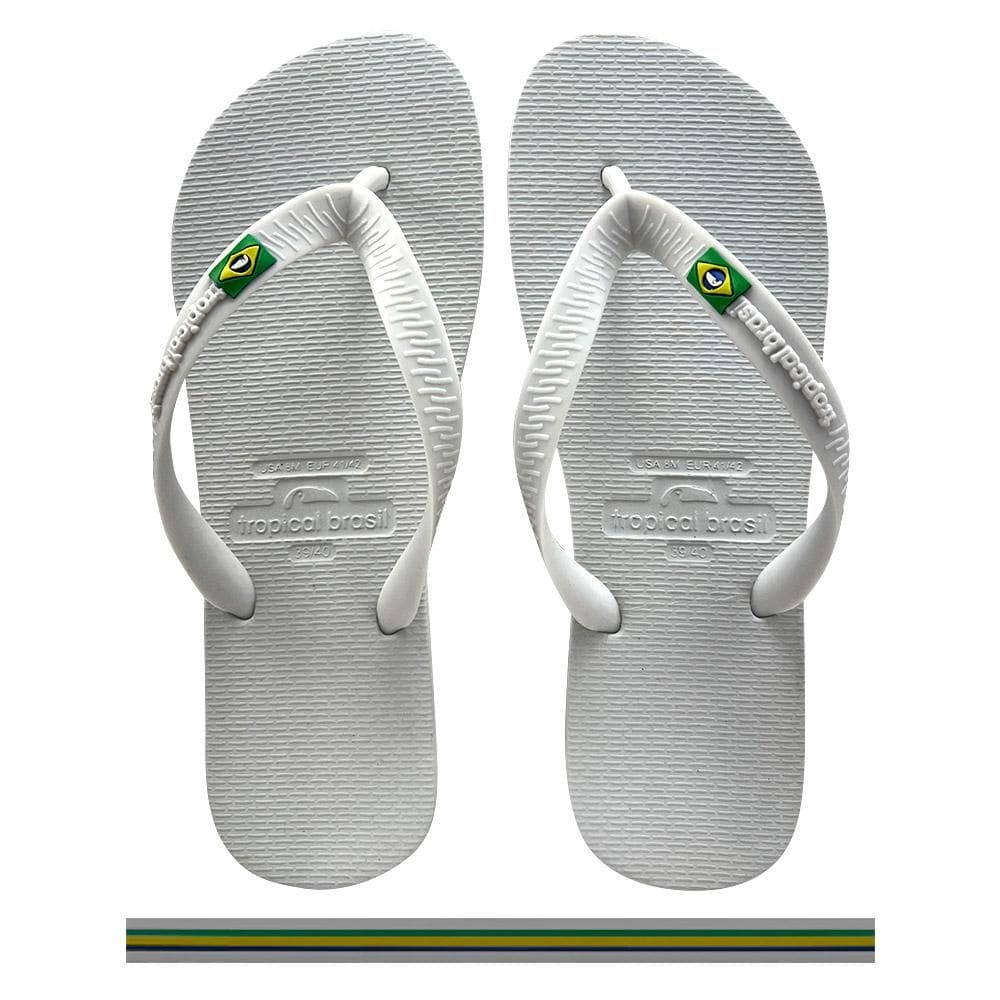Chinelo Branco 41/42 Tropical Brasil
