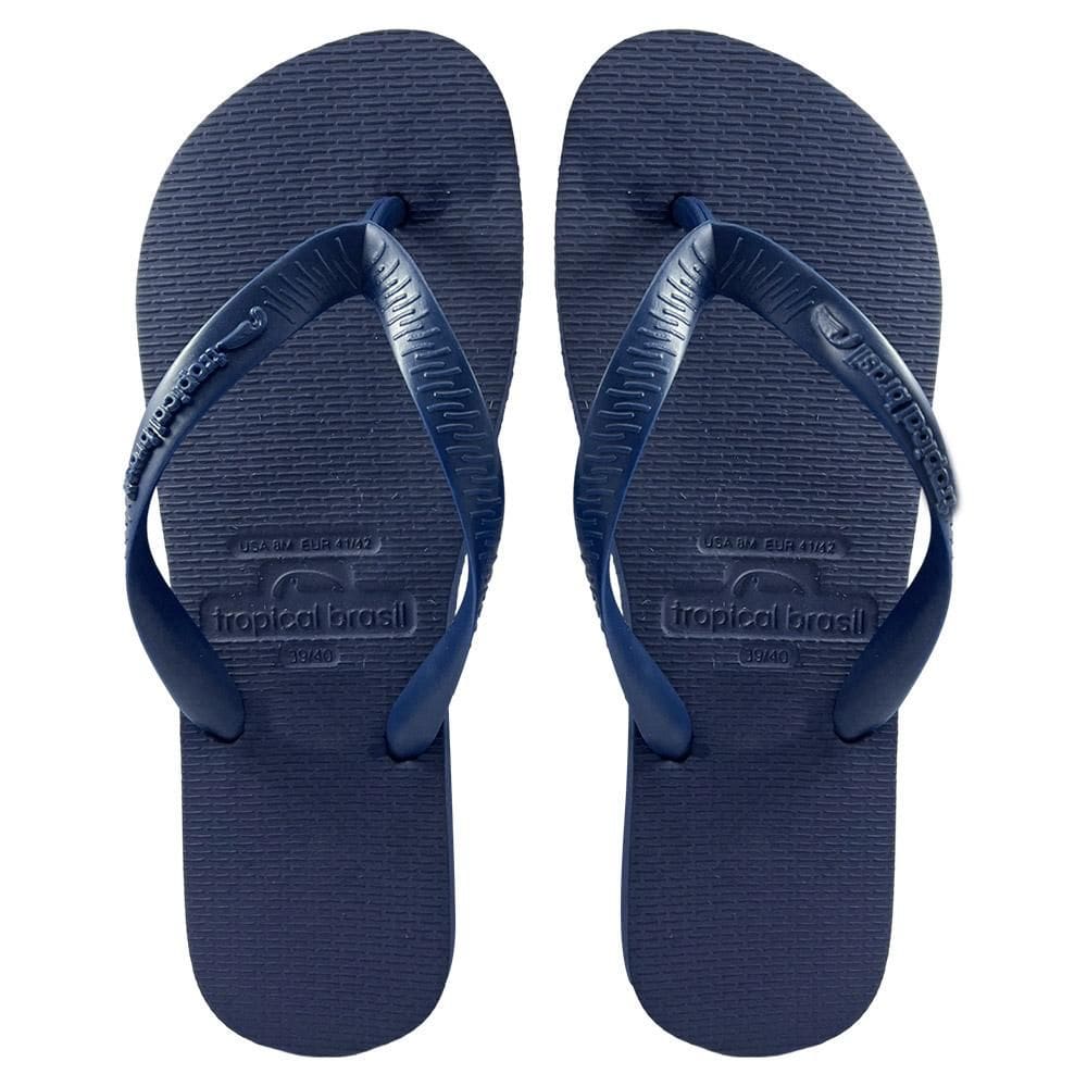 Chinelo Unissex Azul Marinho 39/40 Tropical Brasil