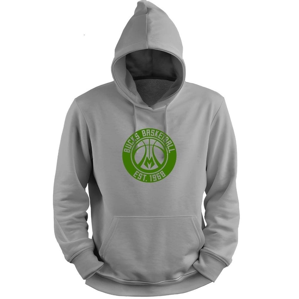 Blusa Moletom Capuz Basquete Bucks Retro Basketball