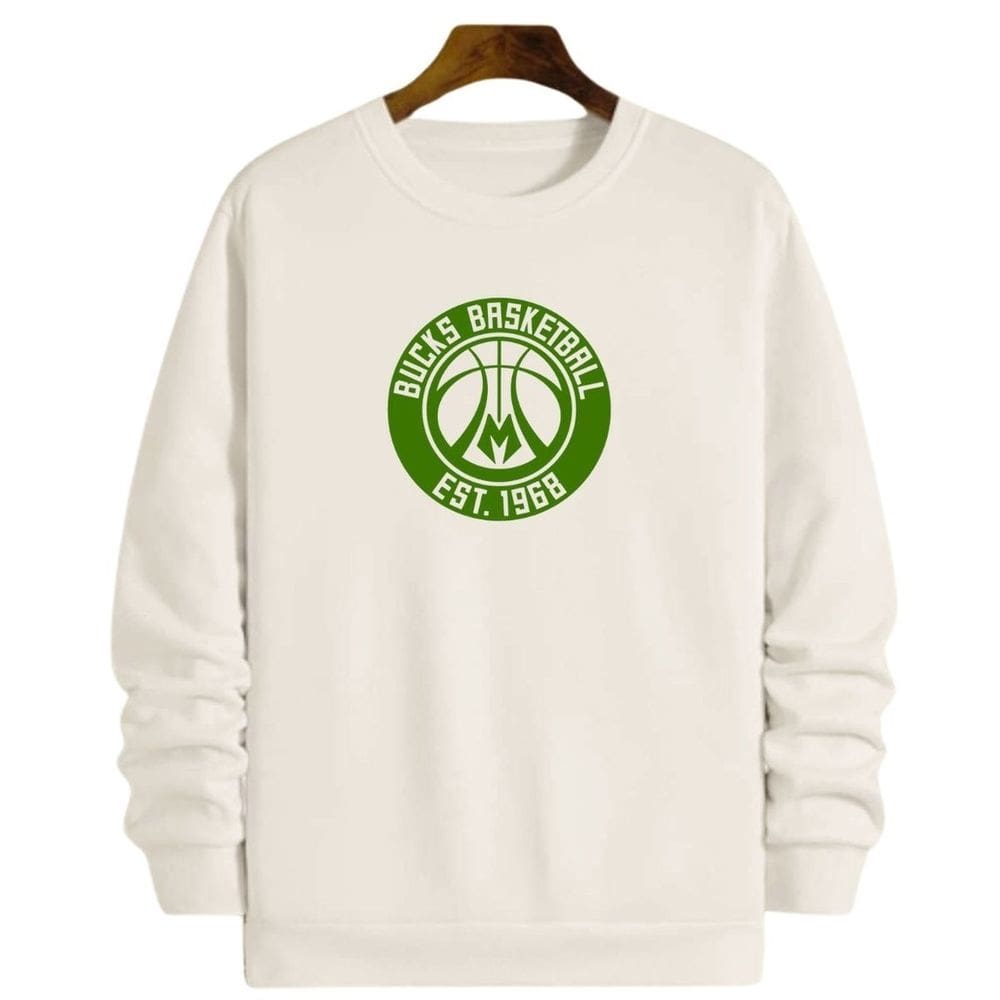 Blusa Moletom Gola Basquete Bucks Retro Basketball