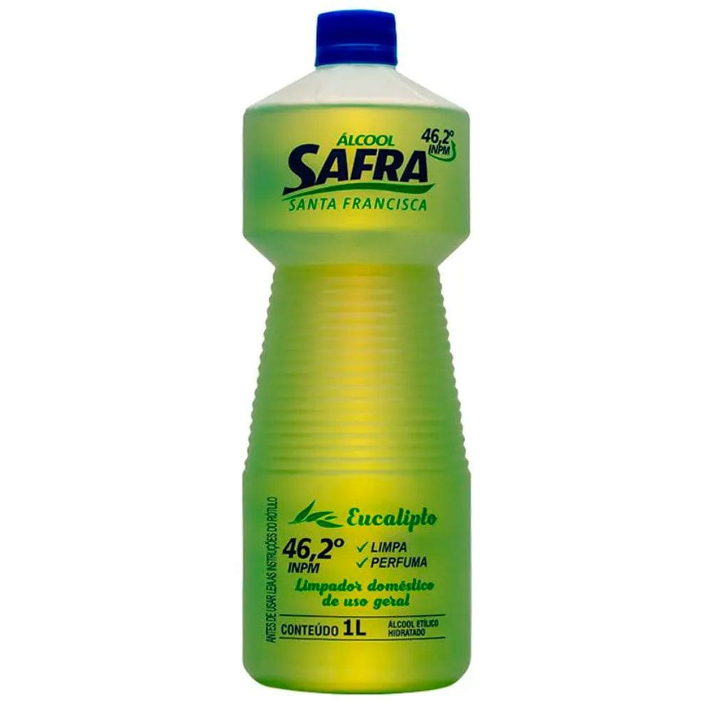 Álcool Liquido 46,2° INPM Etílico Eucalipto 1L Safra