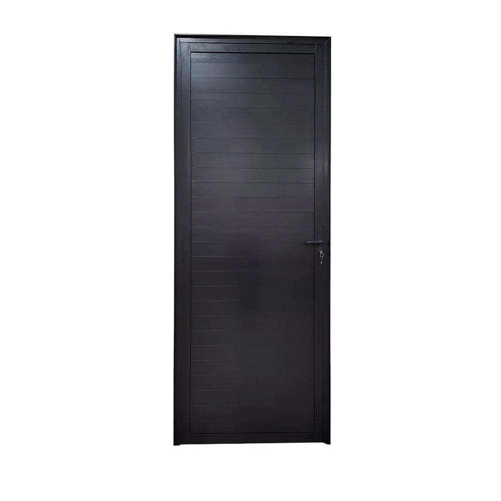 Porta Lambril 2,10x80 lado ESQUERDO L-25 no alumínio preto