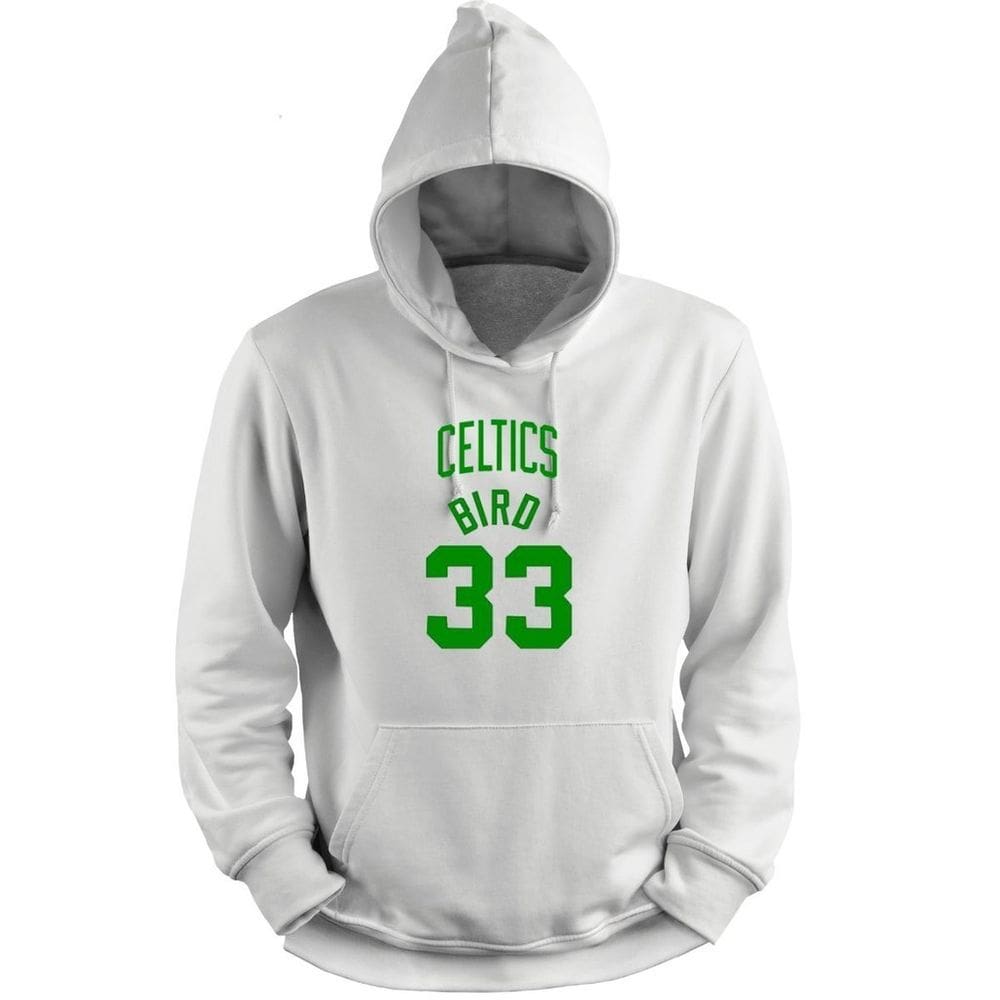 Blusa Moletom Capuz Basquete Celticss Bird 33 Basketball