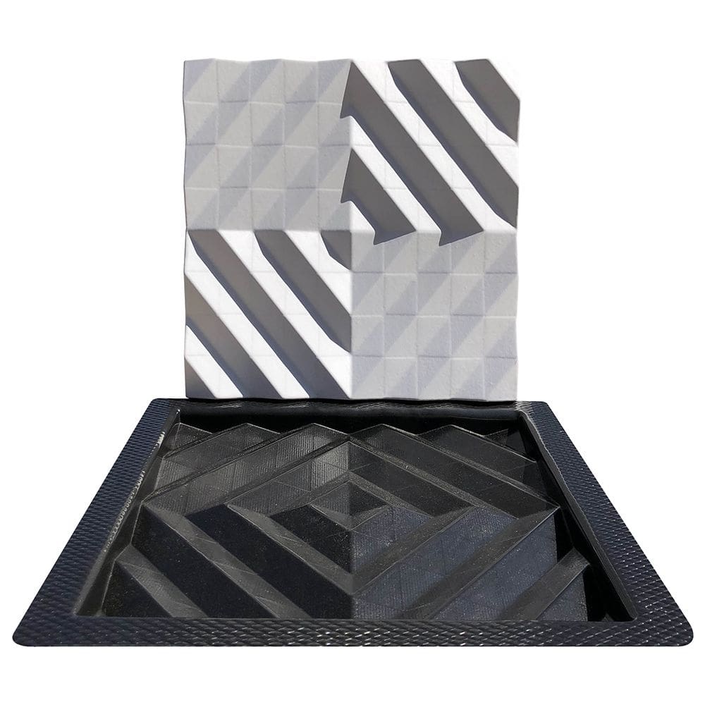 Forma 3D Gesso e Cimento ABS - Chanfrado 50x50cm