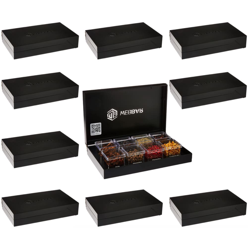 10 Kits Gin Preto 8 Especiarias Personalizado