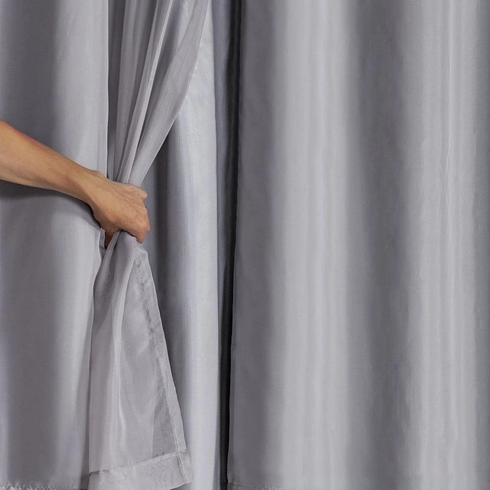 Cortina Blackout Com Voil 3,00 X 2,50 Cinza
