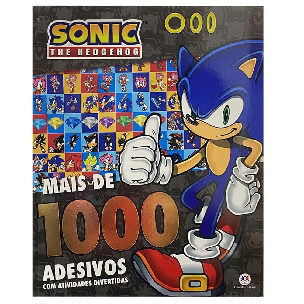 Livro Sonic Mais De 1000 Adesivos Com Atividades Divertidas