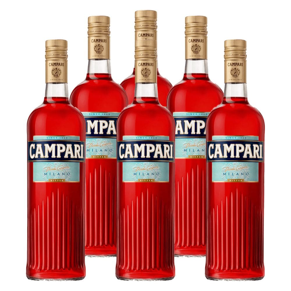 Aperitivo Campari Bitter Milano 998ml 6 Unidades