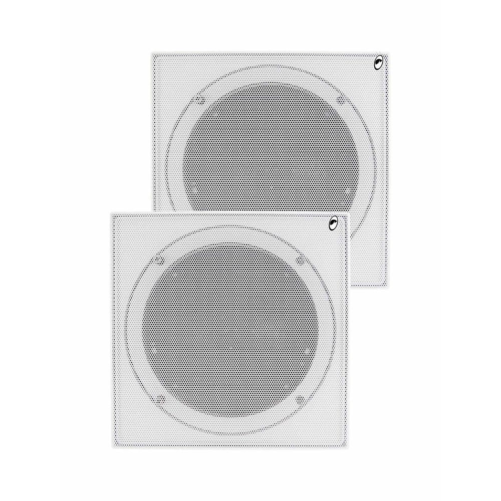 Par Arandela Teto Quadrada Ceiling Kazaudio Coaxial C6FQ 6,5" 50W RMS By Hurricane - 2 Peças