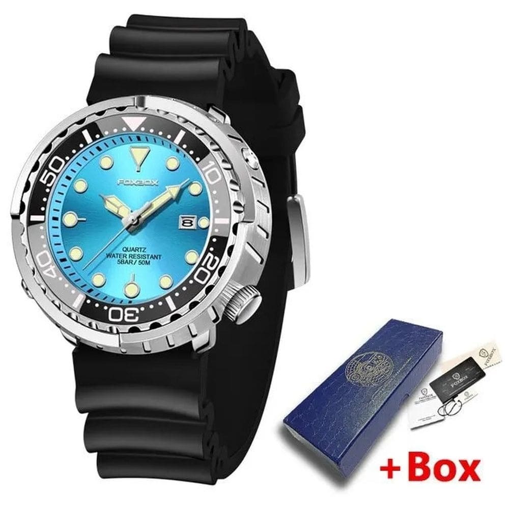 Relógio Masculino Casual Silicone Luxo Quartzo Data Impermeável