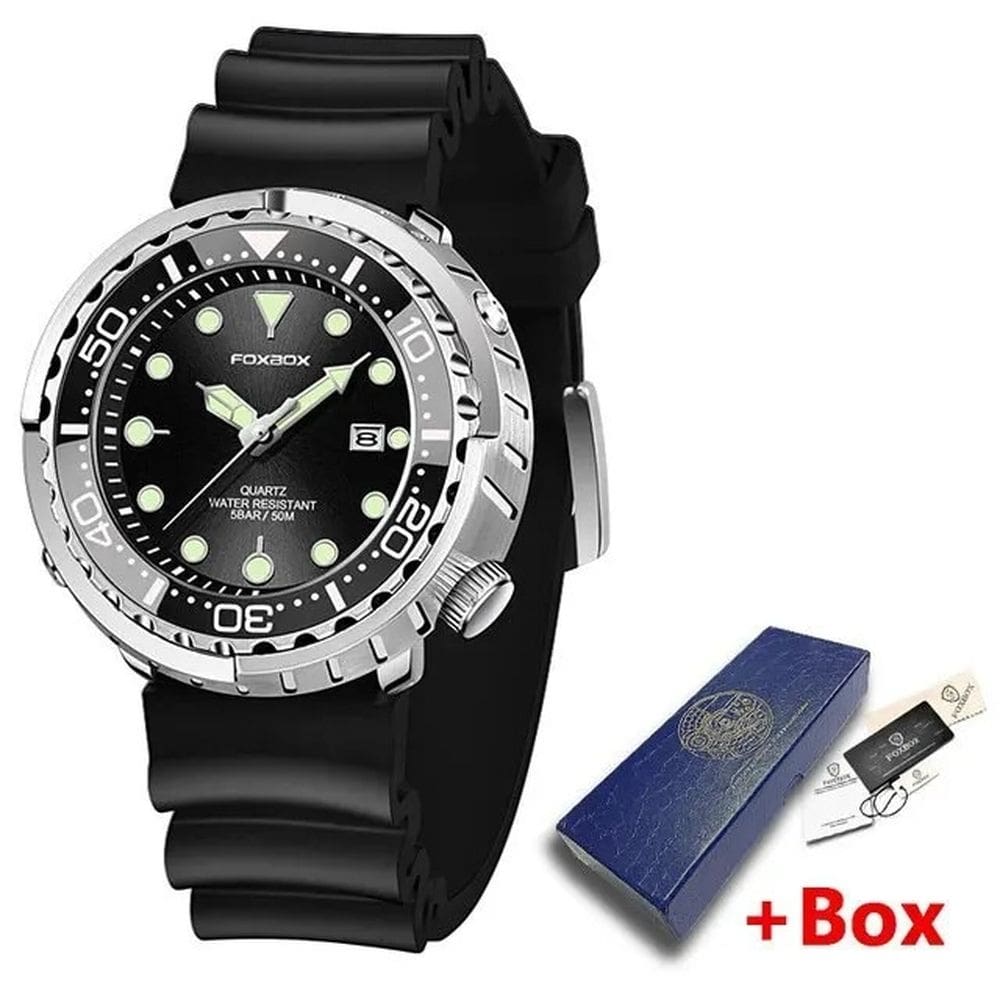 Relógio Masculino Casual Silicone Luxo Quartzo Data Impermeável