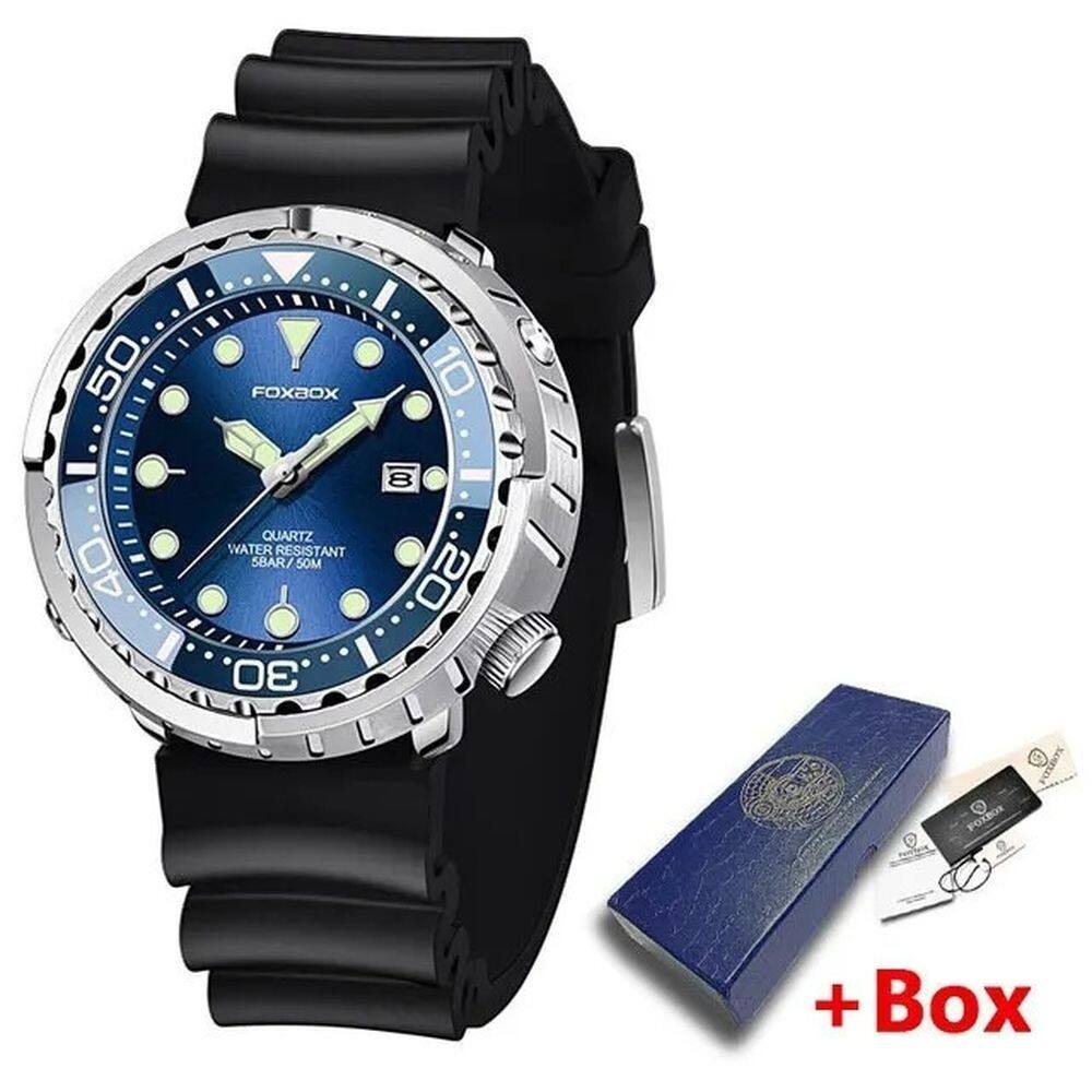 Relógio Masculino Casual Silicone Luxo Quartzo Data Impermeável