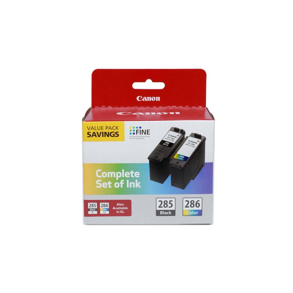 Cartuchos de tinta Canon PG-285 preto/CL-286 Tri-Color x2