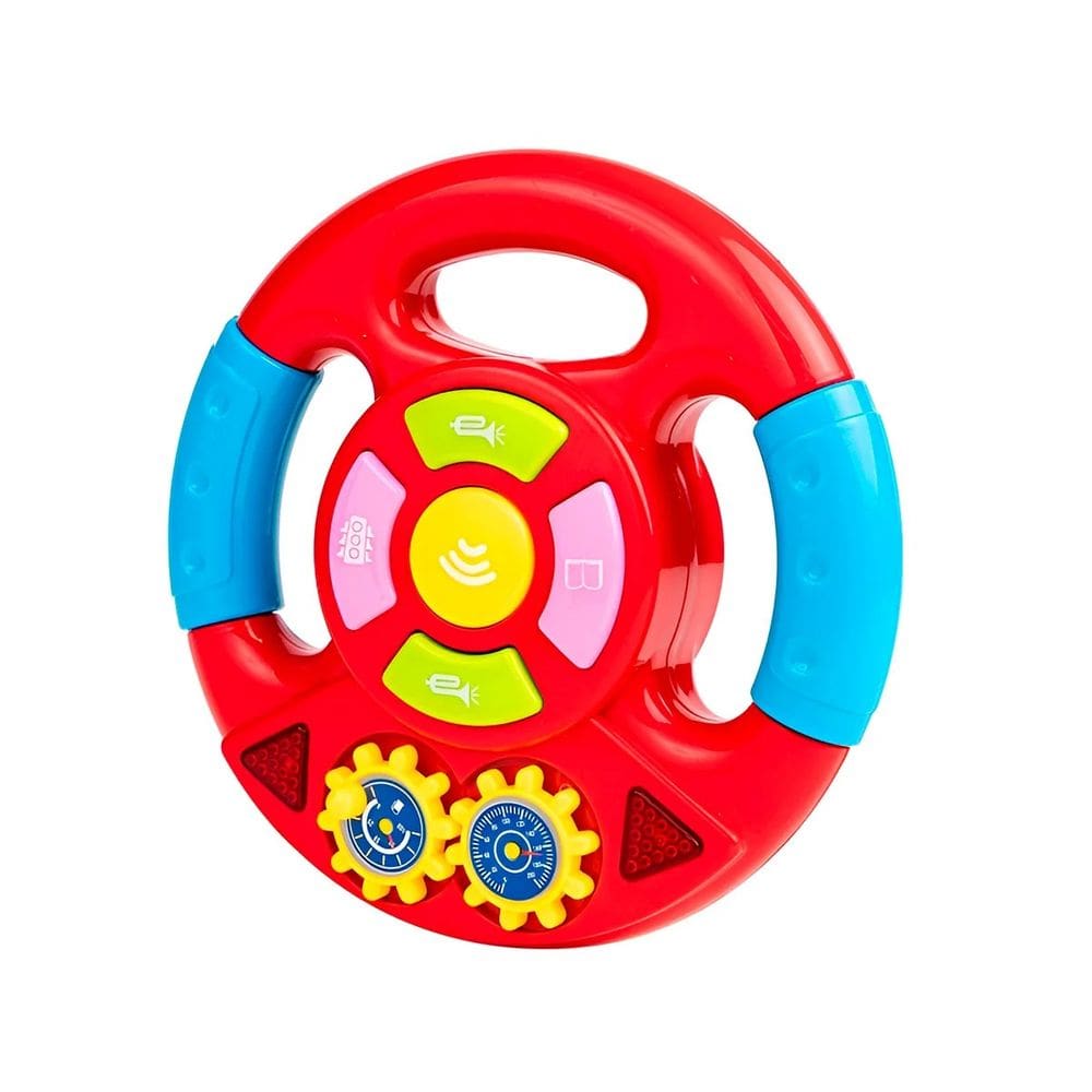 Brinquedo Volante Carro Interativo Infantil Bebe Criança Som Vermelho