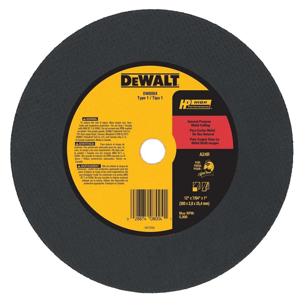 Roda de serra para cortar DEWALT DW8004 de uso geral de 12 cm