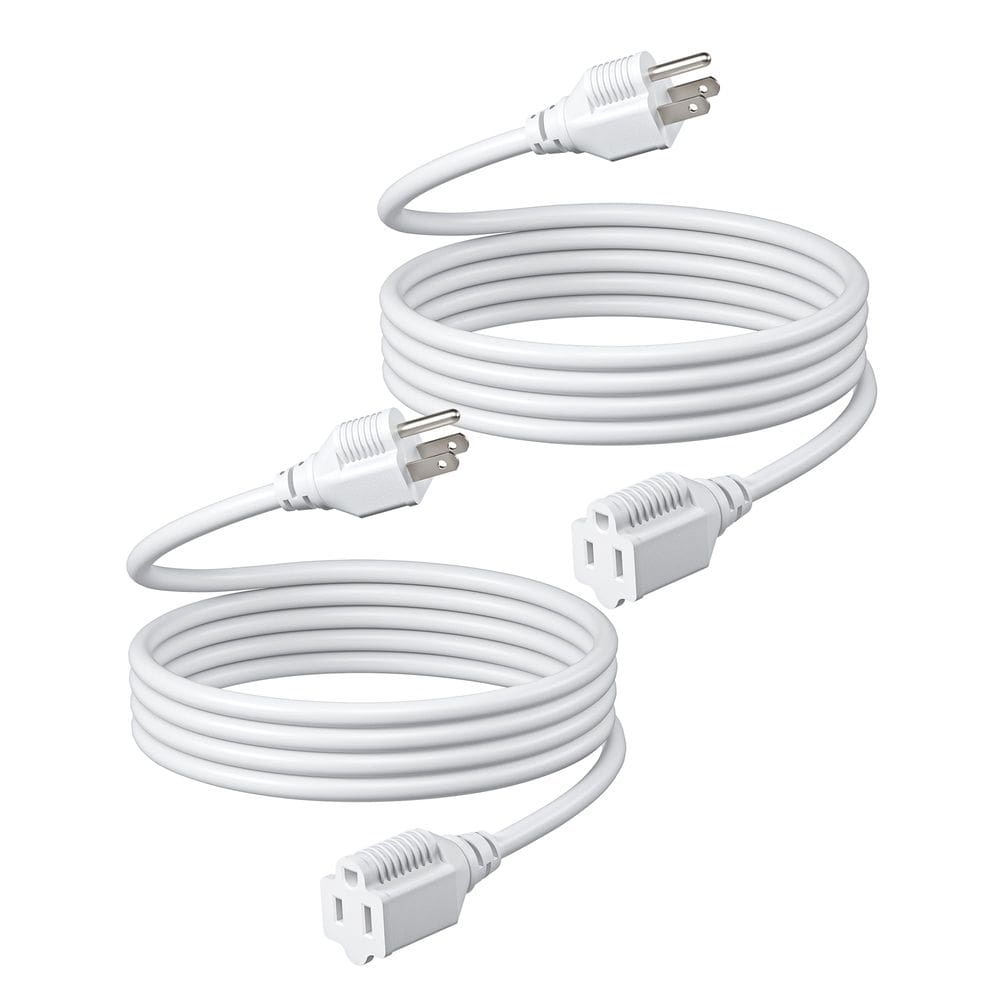 Cabo de extensão DEWENWILS 6 pés 16 AWG SJTW à prova de intempéries, pacote com 2