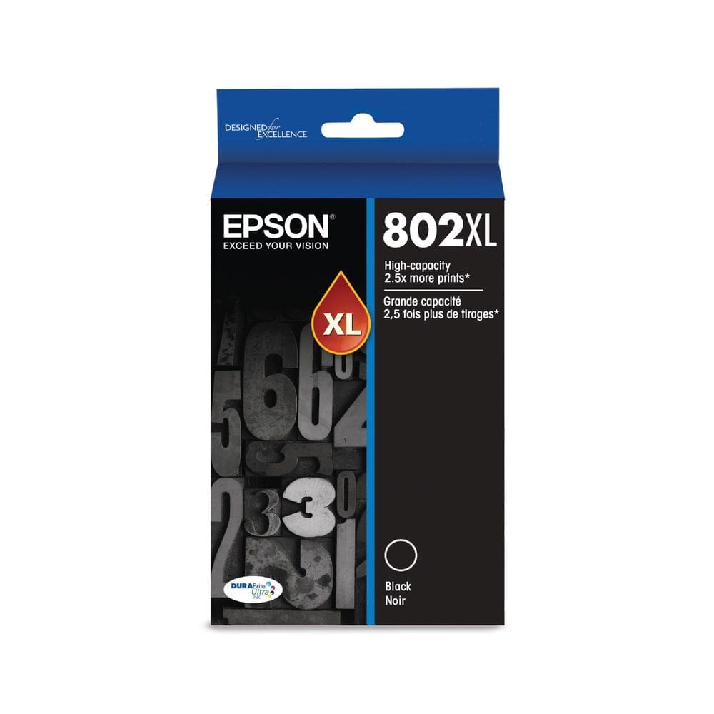 Cartucho de tinta Epson 802 DuraBrite de Ultra Alta Capacidade Preto