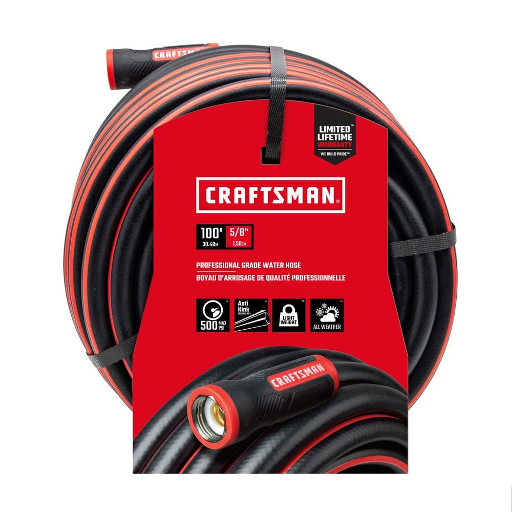 Mangueira de jardim Craftsman Heavy Duty Professional 5/8 polegadas x 100 pés