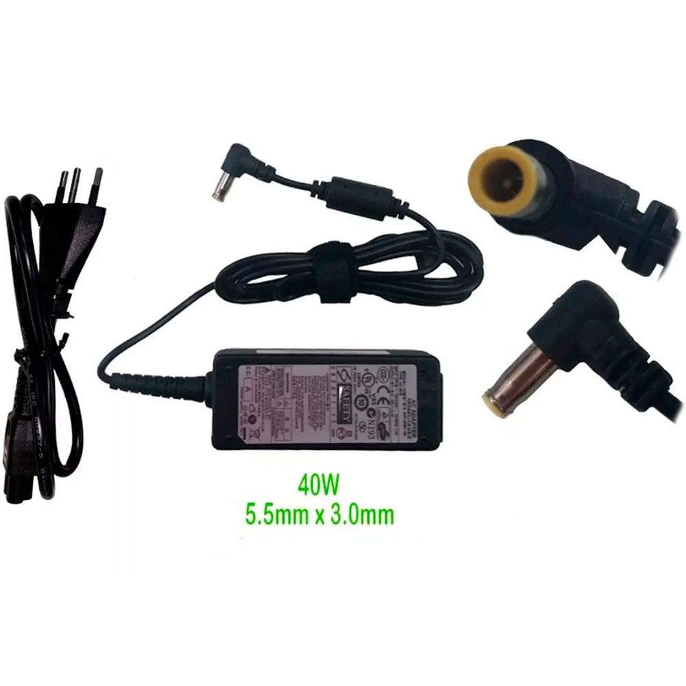 Carregador Fonte NBC Compativel Para Netbook Samsung Q1 Ultra, Q210, Q310 19v x 2,1 amp 40 w netsam