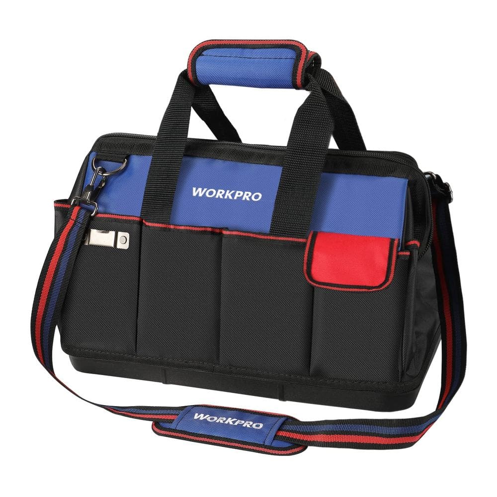 Bolsa de ferramentas WORKPRO impermeável de 18 polegadas com 20 bolsos e alça