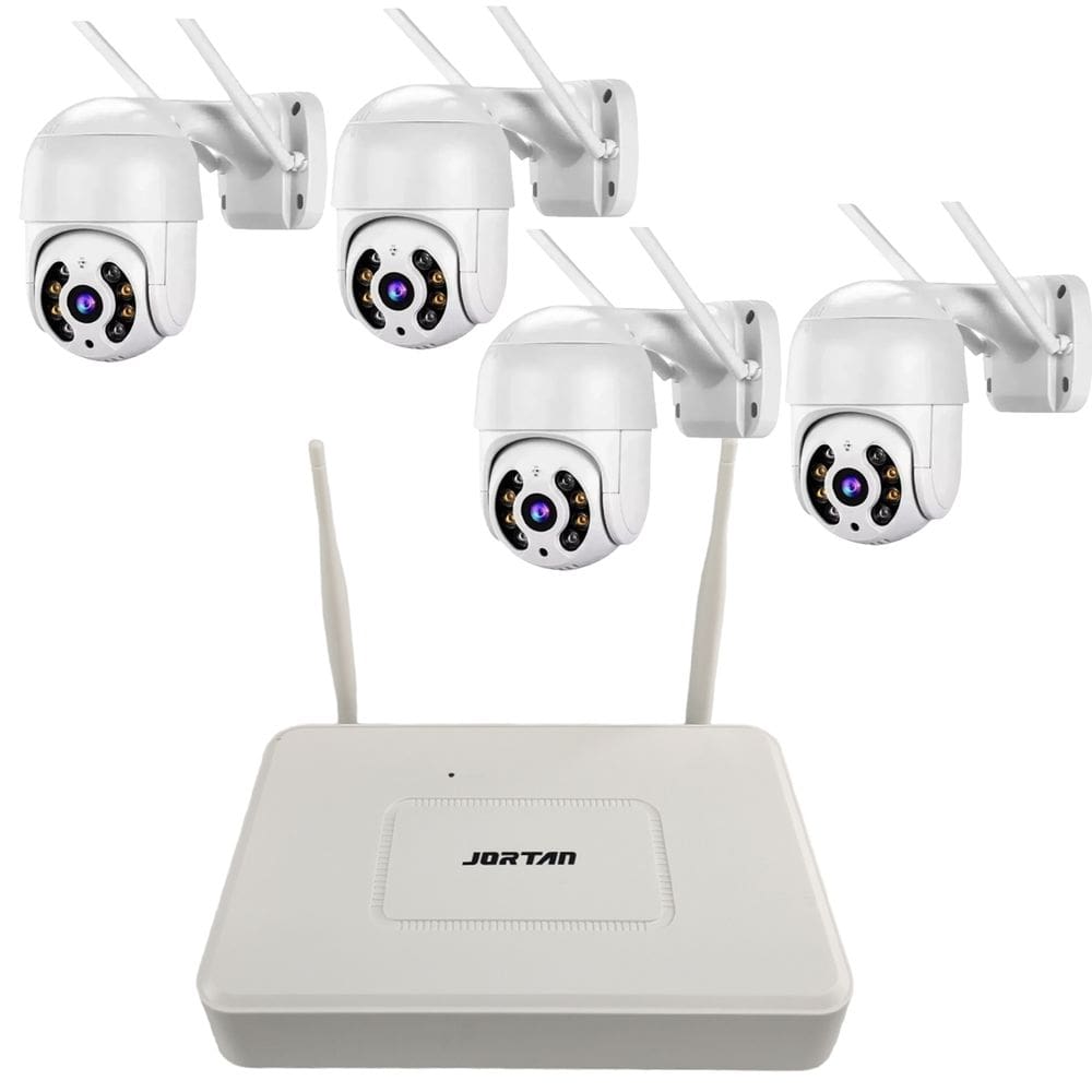 4 Cameras Sem Fio NVR DVR Segurança Wifi App Celular Microfone Alto Falante Visao Noturna Infravermelho Loja Casa Empresa Rua