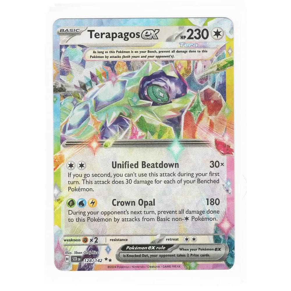 Cartão colecionável Pokemon Terapagos ex 128/142 Stellar Crown