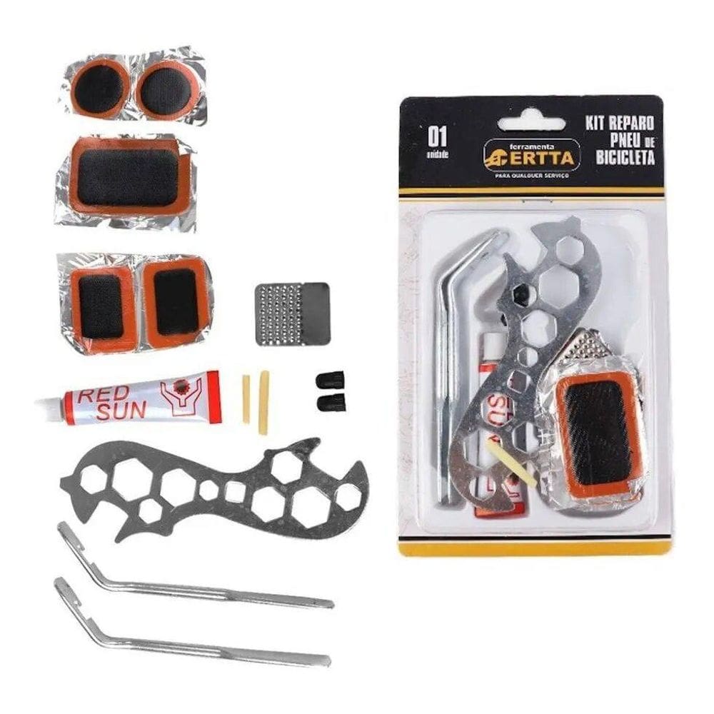 Kit Reparo/conserto De Pneu De Bicicleta/bike 12 Pçs