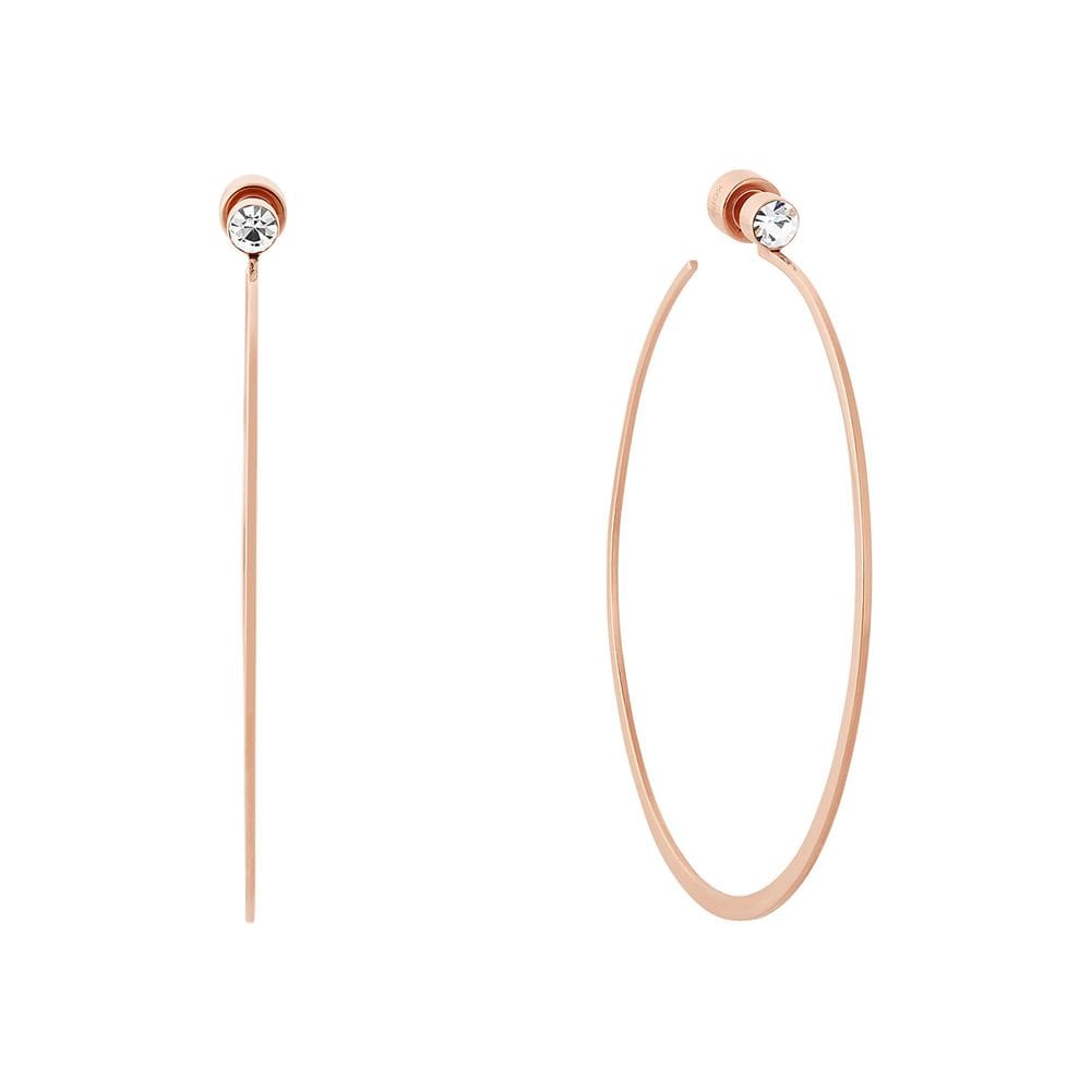 Brincos de argola Michael Kors Whisper Rose Gold para mulheres
